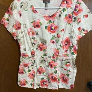 Jaanuu peplum scrub top